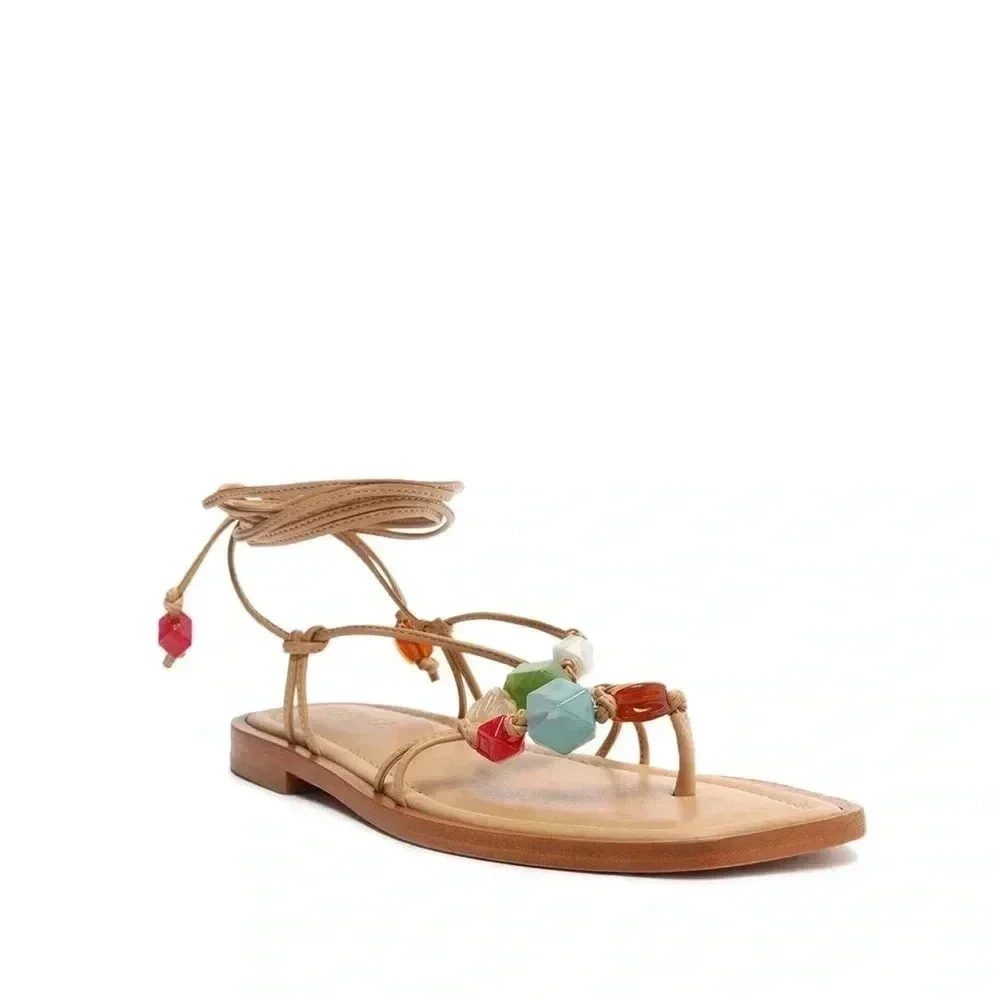 SCHUTZ Gem Atanado Leather Sandal Size 10B